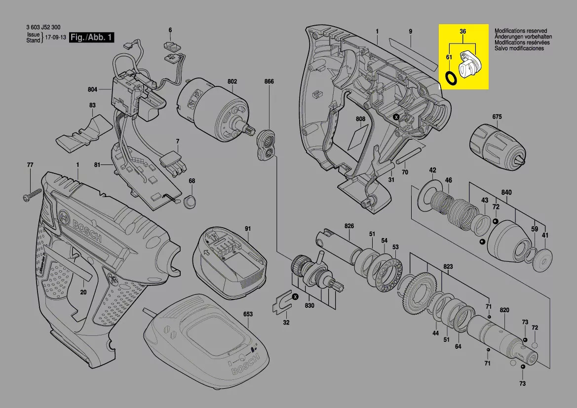 Manette réf. 2 609 005 050 BOSCH
